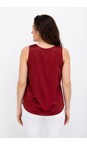 Mos Mosh 269 Rhythmic Red MM Astrid Round Neck Rhythmic Red Silk Tank Top  