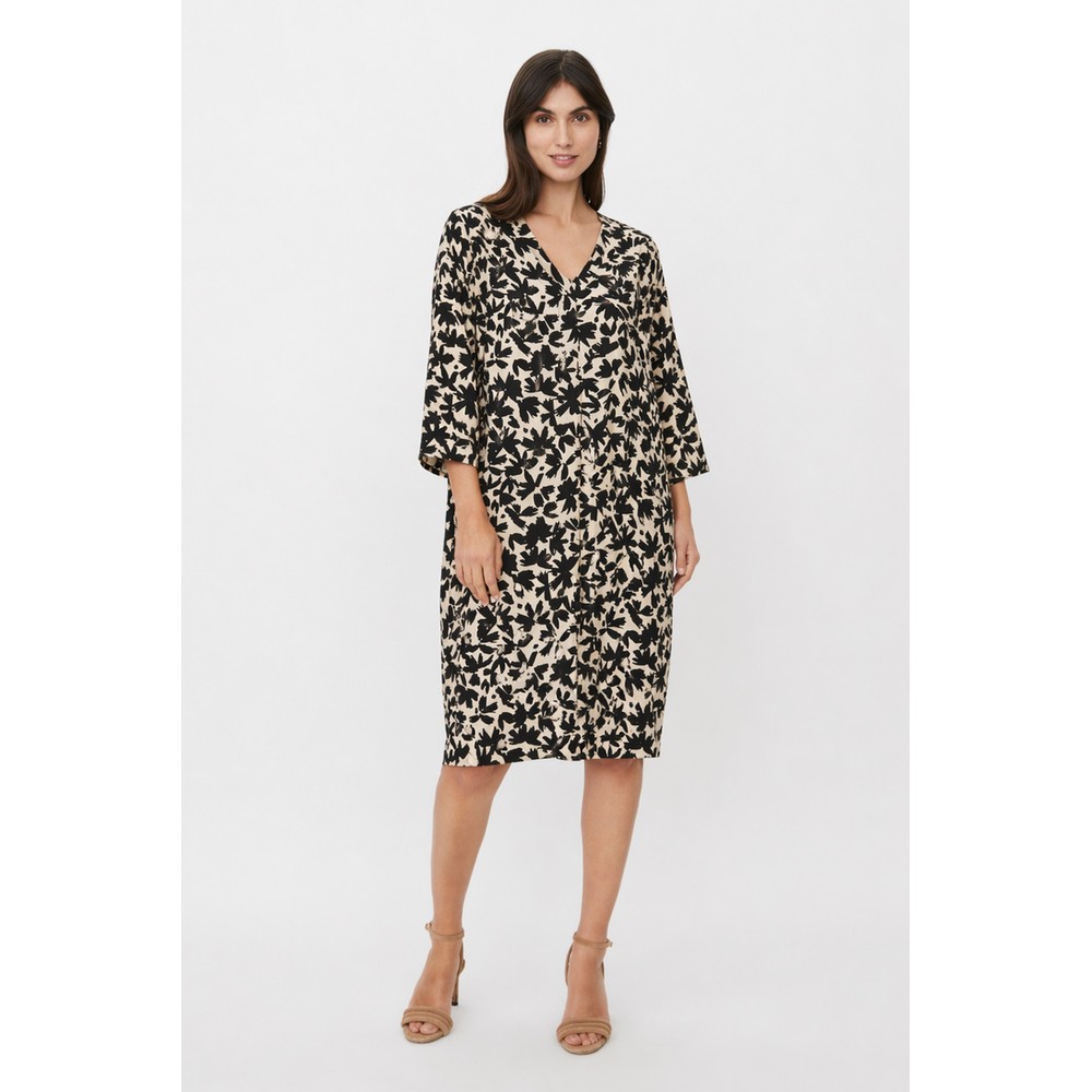Masai Clothing MaNodetta Print Dress Black 