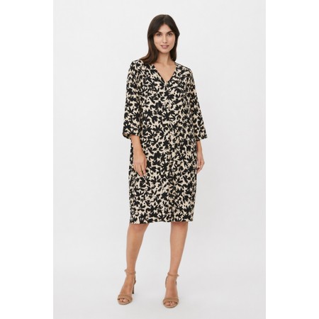 Masai Clothing MaNodetta Print Dress - Black