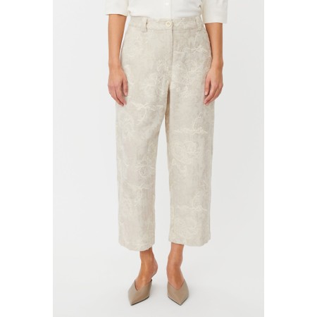 Masai Clothing MaPaelith Embroidery Trouser - Beige