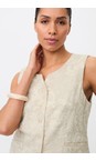 Masai Clothing Natural MaJorvienna Embroidery Waistcoat  