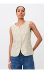 Masai Clothing Natural MaJorvienna Embroidery Waistcoat  