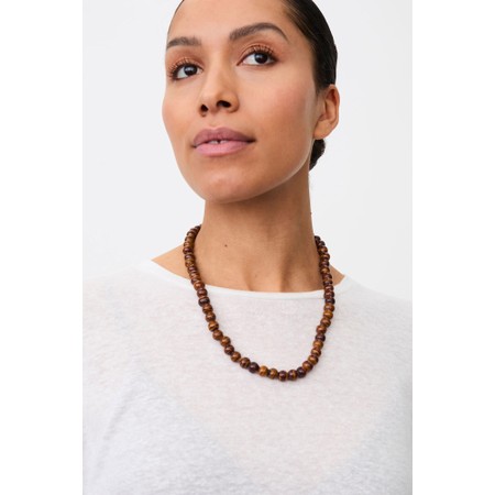 Masai Clothing MaRaleira Stone Necklace - Brown