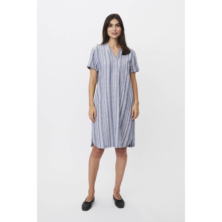 Masai Clothing MaNareela Solid Linen Dress - Blue