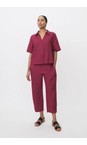 Masai Clothing Beet Red MaIryssa Beet Red Solid Linen Shirt  