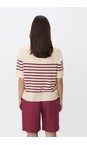 Masai Clothing Beet Red MaFlorayne Stripe Knit Top  