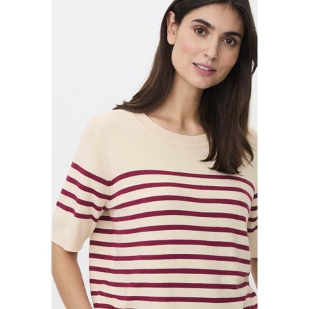 Masai Clothing MaFlorayne Stripe Knit Top - Red