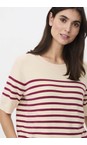 Masai Clothing Beet Red MaFlorayne Stripe Knit Top  