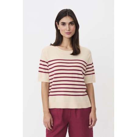Masai Clothing MaFlorayne Stripe Knit Top - Red