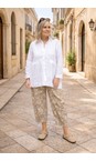 Mama B Cumino Bianco S Crinkle Print Bubble Trouser  