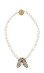 Bill Skinner Cream Pearl Moth Statement Tahition Pearl Necklace  