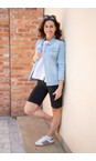Robell Black 90 Bella 04 Black Slim Fit Shorts  