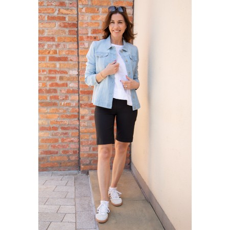 Robell Bella 04 Black Slim Fit Shorts - Black