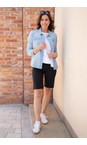 Robell Black 90 Bella 04 Black Slim Fit Shorts  