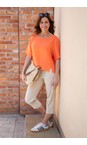 Robell Beige 14 Marie 07 Beige Cropped Trouser  