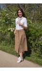 Masai Clothing Otter MaSynnora Faux Suede Skirt  