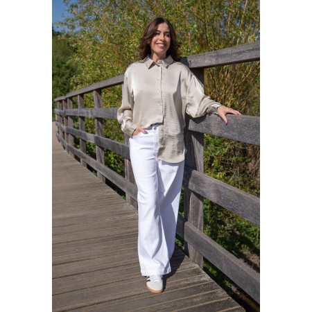 Mos Mosh Dara Deluxe White Wide Leg Jean 32