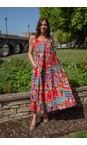Orientique Peru Peru Print Strappy Dress  