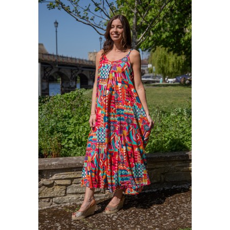 Orientique Peru Print Strappy Dress - Multicoloured