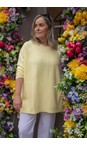 Amazing Woman Pale Lemon  Cassi X Pale Lemon Round Neck Front Seam Knit  