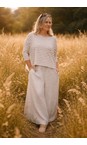 Mama B Calce Finet L Calce Plain Linen Wide Leg Jumpsuit  