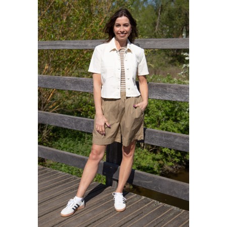 Mama B Gennaio P Classic Poplin Shorts - Beige