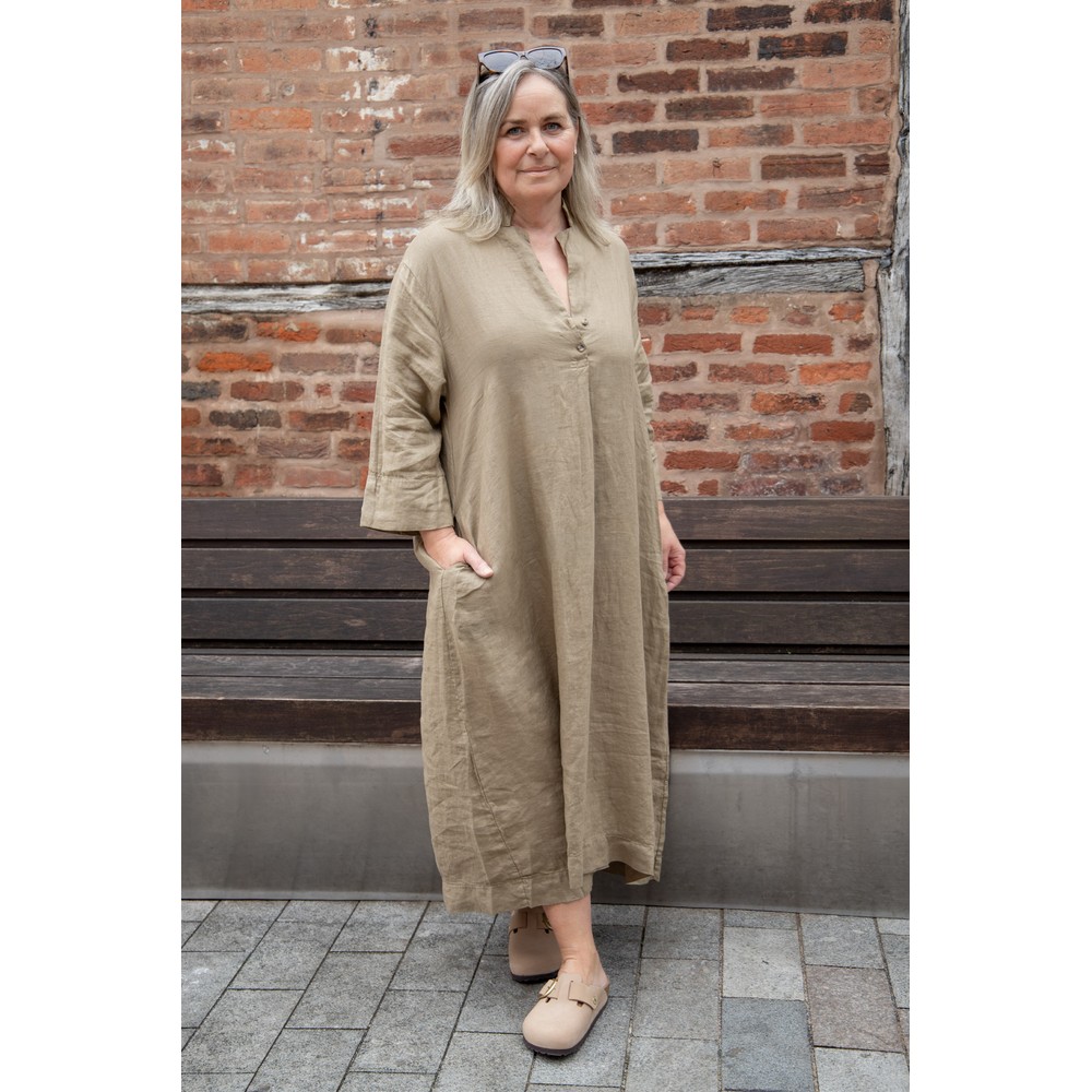 Mama B Dicembre L Cumino Oversize Shirt Dress Cumino