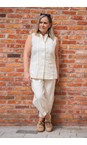 Mama B Latte Goccia R Pinstripe Waistcoat  