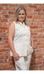 Mama B Latte Goccia R Pinstripe Waistcoat  