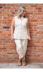 Mama B Latte Bianco R Latte Pinstripe Bubble Trouser  