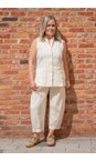 Mama B Latte Bianco R Latte Pinstripe Bubble Trouser  
