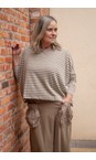 Mama B Cumin Ki Cropped Cumin Stripe Knit Top  