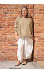 Mama B Cumino Bamboo Cumino Rlelaxed Boxy-Fit Linen Blend Top  