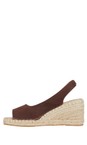 Eljay Dark Brown Gemma Dark Brown Peeptoe Espadrille Sandal  