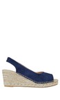 Eljay Navy Gemma Navy Peeptoe Espadrille Sandal  