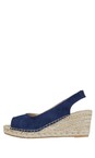 Eljay Navy Gemma Navy Peeptoe Espadrille Sandal  