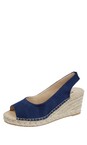 Eljay Navy Gemma Navy Peeptoe Espadrille Sandal  