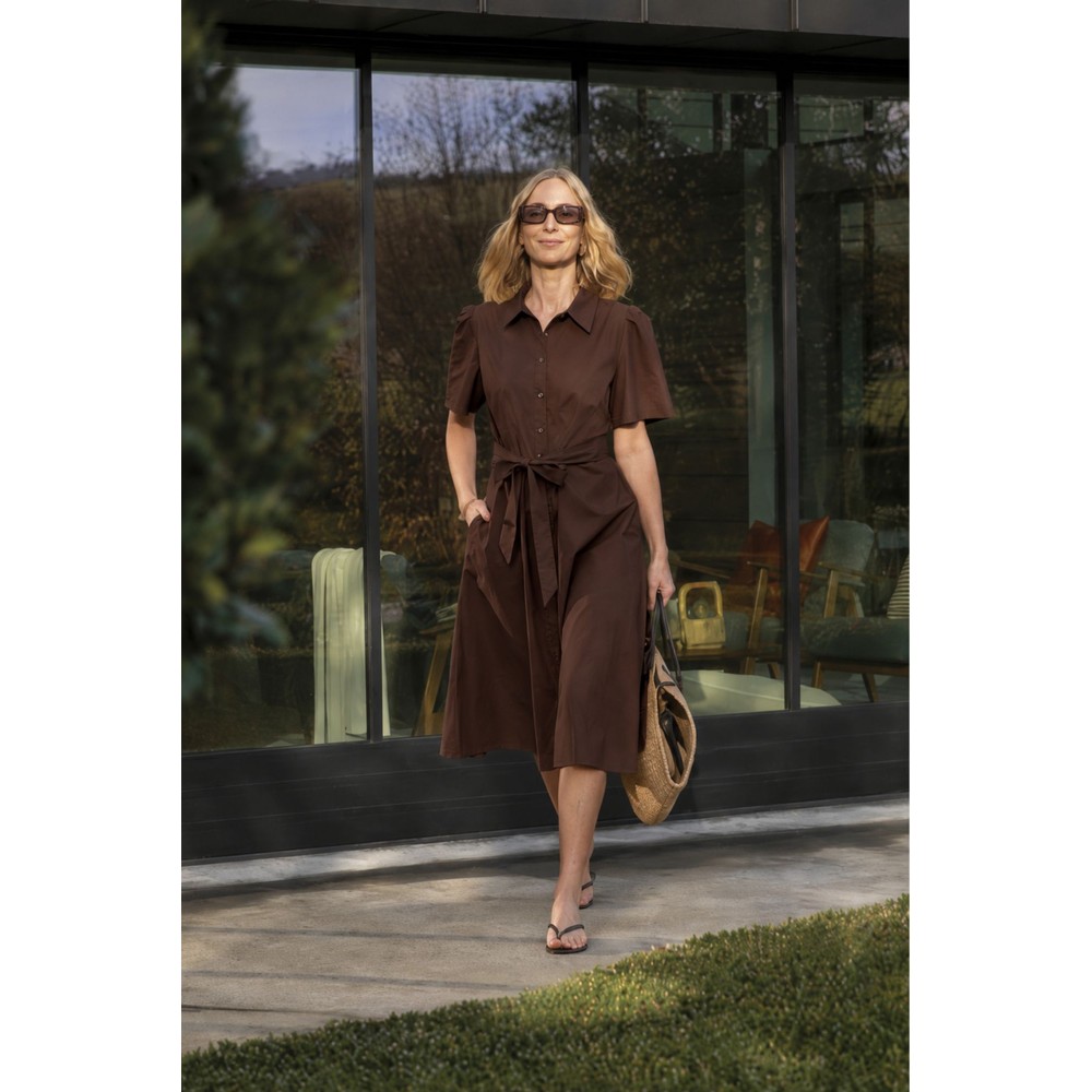 Chalk Holly Chocolate Dress Chocolate
