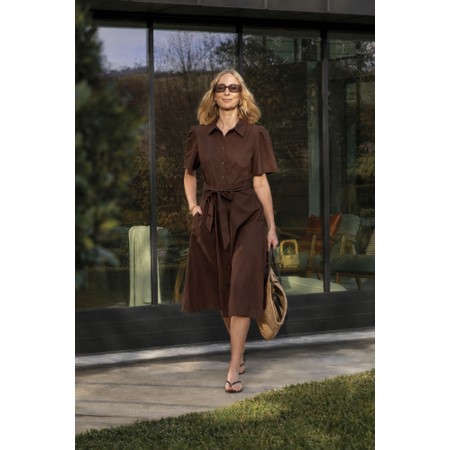 Chalk Holly Chocolate Dress - Brown
