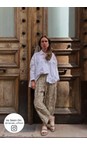 Mama B Cumino Bianco S Crinkle Print Bubble Trouser  