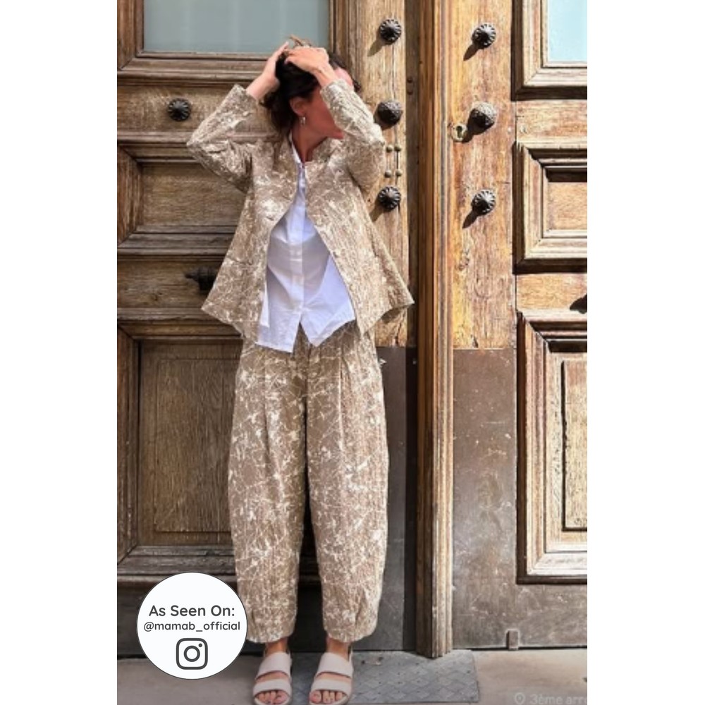 Mama B Aprile S Crinkle Print Jacket Cumino