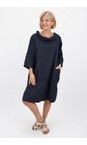 Amazing Woman Navy Celine Navy Linen Dress  