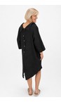 Amazing Woman Black  Celine Black Linen Dress  