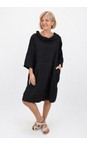 Amazing Woman Black  Celine Black Linen Dress  