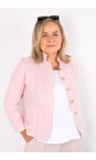 Amazing Woman Rose Pink Katia Rose Pink Front Pocket Short Linen Jacket  