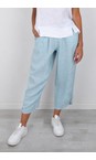 Amazing Woman Ice Blue Orla Ice Blue Cropped Linen Trouser  
