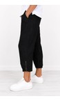 Amazing Woman Black  Orla Black Cropped Linen Trouser  