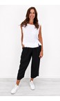 Amazing Woman Black  Orla Black Cropped Linen Trouser  