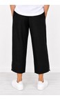 Amazing Woman Black  Orla Black Cropped Linen Trouser  