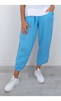 Amazing Woman Blue Orla Blue Cropped Linen Trouser  